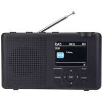 Reflexion TRA23DAB/GR Radio da tavolo DAB+, DAB, FM DAB+, FM ricaricabile Antracite, Grigio