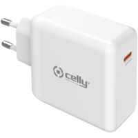 Celly TC1C65WGANWH Caricabatterie per dispositivi mobili Universale Bianco AC Interno