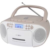 Reflexion RCR2260PK Radio CD FM AUX, CD, Cassette Rosa, Bianco