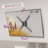 Supporto TV fino a 65" per schermi piatti e curvi -max 40kg - VESA 400x400