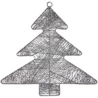 Decorazione festiva - Albero di Natale - Argento - Metallo e plastica - 36,7 x 0,2 x 37,5 cm