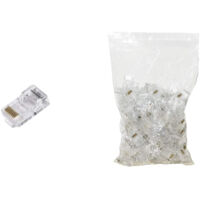 PLUG 8 POLI CAT 5E UTP NON SCHERMATO RJ45 PER CAVO RETE FLESSIBILE CONF 100pz