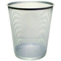 Cestino in metallo q-connect griglia grigia 295x345 mm