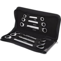 Serie di chiavi a cricco doppie poligonali GEAR reversibili,6pz.8x9-17x19mm