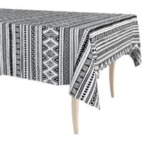 Rotolo di tovaglia in PVC bianco e nero e tessuto non tessuto 140cm 25m EXMA