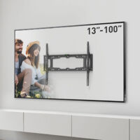 Supporto TV fisso fino a 100" - VESA 600x400 - max 100kg - distanza dal muro 2,8cm