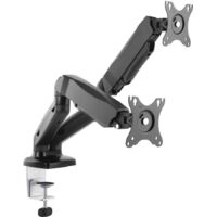 Art UM116 supporto da scrivania nero per 2 monitor