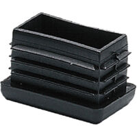 Contera rettangolare con alette “CNT04” in polietilene nero 4x2,2x2,5cm (25 unità) MICEL