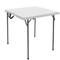 Tavolo Pieghevole Lifetime Bianco Acciaio Plastica 94 x 74 x 94 cm