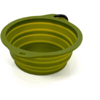 Ciotola Pieghevole per Animali Domestici Gloria Verde Silicone Alluminio 550 ml