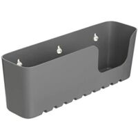 Cesta portaoggetti con ventose Plasticos Tatay 11x30x8,5 cm grigio