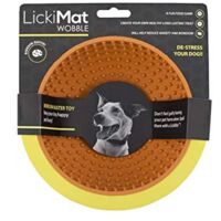 Ciotola per cani Lickimat Wobble Arancio Orange Gomma