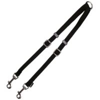 Gancio Guinzaglio 2 Cani Gloria Nero (1.6 x 35-56 cm) (1.6 x 35-56 cm)