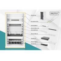 Digitus armadio rete 12U grigio chiaro metallico 12U