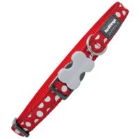 Collare per Cani Red Dingo Pois (1,5 x 24-36 cm)