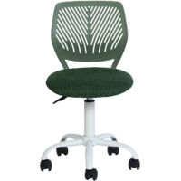 FurnitureR Farbenfroher Bürostuhl, ergonomischer Drehstuhl mit höhenverstellbarer Sitzfläche für Computer, Schreibtischstuhl mit 5 Rollen für Homeoffice, Arbeitsstuhl, Dunkelgrün