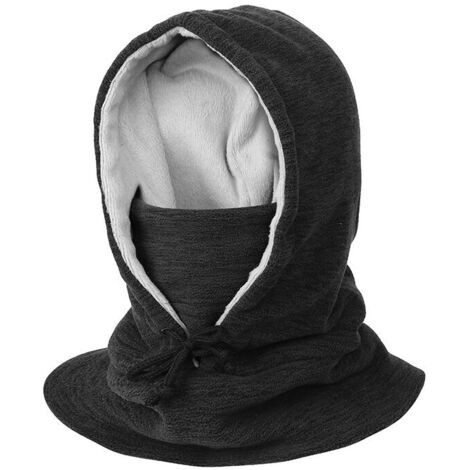 Cagoule Polaire Unisexe – Noir – Chaude – Ski, Hiver – AYPOW