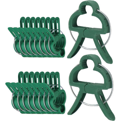 50 Pièces Clips de Plantes Reutilisable Clip de Support de Plante Pinces Tomates pour Fixer Les Plantes Grimpantes,Vert (1/5)