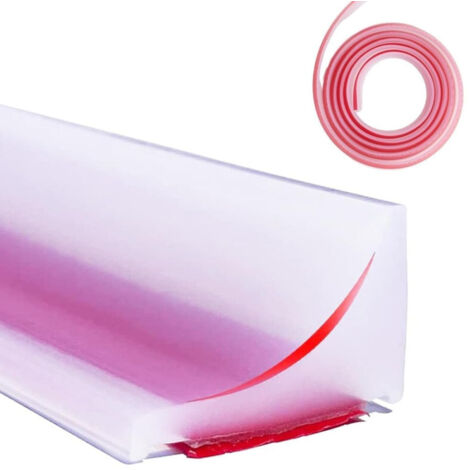 5m Transparent Barriere Douche Et Système De Rétention TPE,Anti Débordement Seuil De Douche Barrage D'eau En Caoutchouc Autocollante,Joint Porte Etanche Pour Sol De Salle De Bain (1/5)