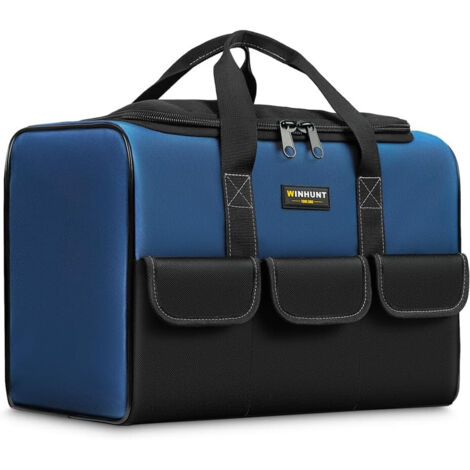 Sac à outils grande capacité 38 x 22 x 26 cm – Charge maximale 12 kg – Multiples poches pour rangement organisé – Pour électriciens et menuisiers (1/5)