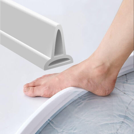 Barrière de douche 2m – TPE Matériau, Anti débordement – Résistante à la corrosion et hautes températures – Joint étanche pour salle de bain (1/5)