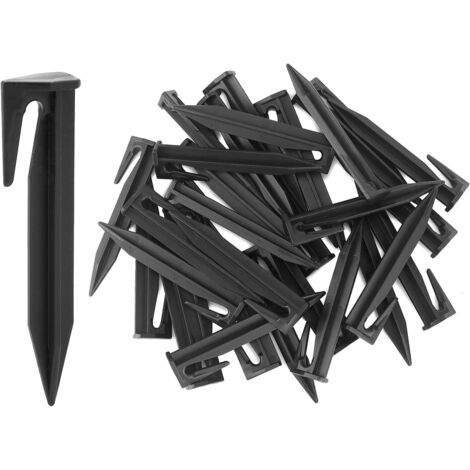 Lot de 100 piquets de fixation en plastique pour robots tondeuses – Installation rapide 85mm – Résistants aux intempéries – Fixation câble périphérique (1/5)
