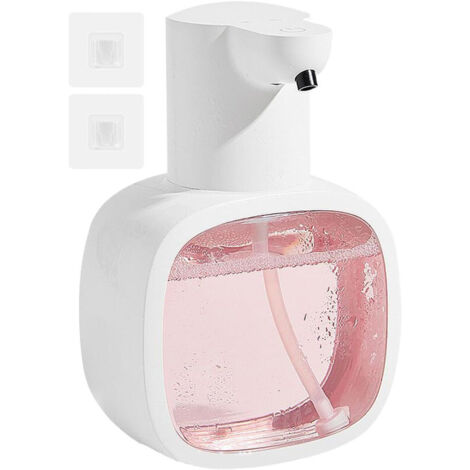 Blanc Distributeur de savon moussant automatique mural 500 ml, rechargeable, 4 réglages – Pour cuisine/salle de bain (1/5)