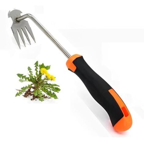 Arrache mauvaise herbes jardinage, outil de désherbage manuel, désherbage en acier inoxydable, désherbeur manuel, inoxydable extracteur de mauvaises herbes extérieur décoration pour jardin (1/5)
