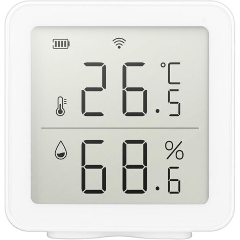 Capteur de Température Intelligent Sans Fil WiFi, Thermomètre/hygromètre intelligent, capteur de température WiFi, hygromètre numérique, adapté à une utilisation intérieure et extérieure (1/5)