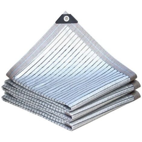Toile d'ombrage 2 x 4m en aluminium – Taux d'ombrage 75% – Résistante aux intempéries – Coins renforcés pour installation facile (1/5)