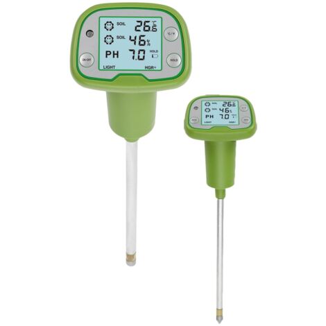 Testeur de Sol Numérique 4-en-1 – Mesure pH, Humidité, Température et Lumière, Écran LCD, Pour Jardinage Professionnel (1/5)