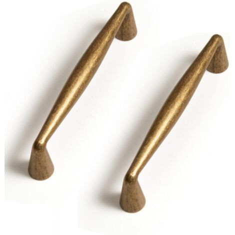Lot de 2 Poignées de Meuble 96 mm – Style Vintage Laiton Antique pour Tiroir et Placard, Élégant et Classique