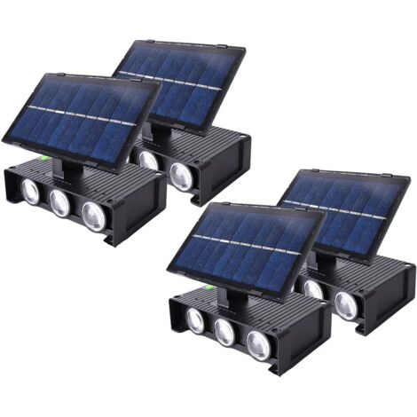 Lot de 4 Appliques Solaires – LED Blanc Chaud (1/5)