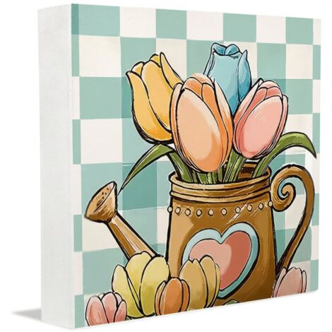 Cadre photo souvenir, décoration de Pâques pour les futures mamans. Panneau en bois personnalisé avec photo, idéal pour Noël, la Saint-Valentin et la fête des mères. (1/5)