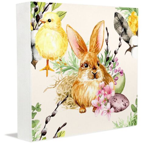 Cadre photo commémoratif, décoration de cuisine de Pâques pour couples, panneau décoratif en bois pour accessoires de bureau de style campagnard (1/5)