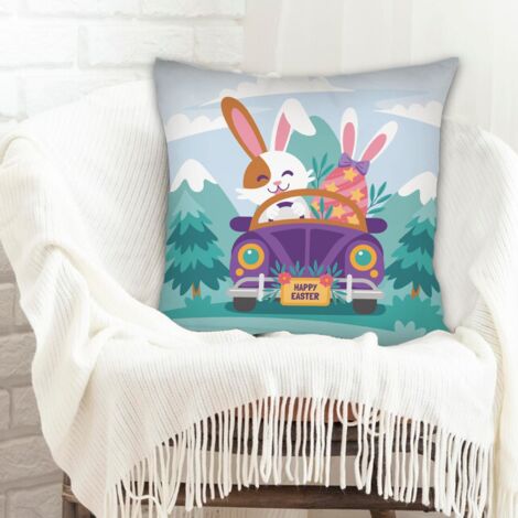 Housses de coussin décoratives résistant pour canapé ou lit, décoration de Pâques (1/5)