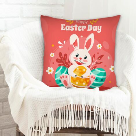 Housse de coussin 45x45 cm en polyester résistant pour canapé chambre à coucher salon décoration de la saint-valentin (1/5)