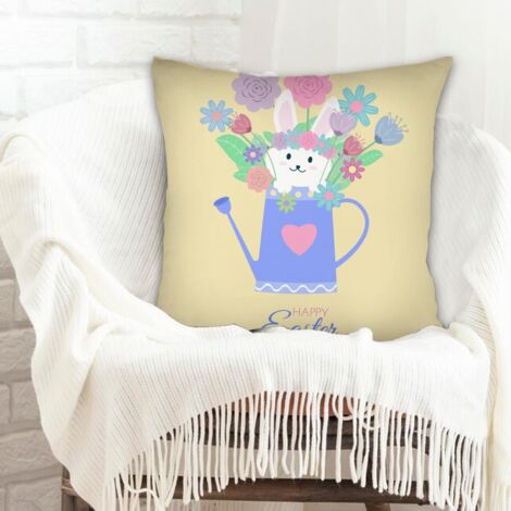 Housse de coussin carrée standard 45x45cm anti-ride pour canapé chambre salon (1/5)