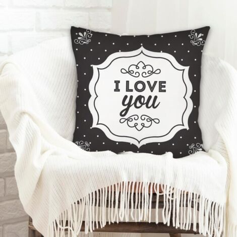 Housse de coussin décorative salon maison douce confortable pour la saint-valentin, mariage (1/5)
