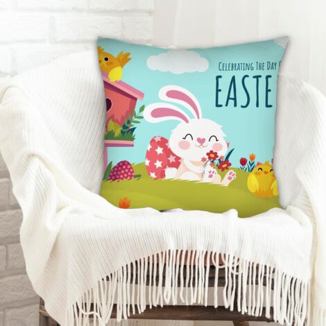 Housse de coussin sans coussin 45x45 facile d'entretien pour canapé chambre salon (1/5)