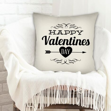 Housse de coussin 45x45 cm en polyester lavable en machine pour canapé ou lit décoration de la saint-valentin (1/5)