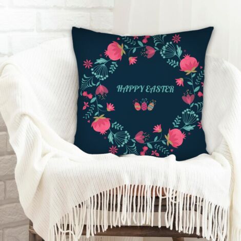 Housse de coussin carrée standard 45x45cm cachée zippée pour canapé lit salon chambre décoration de la saint-valentin (1/5)