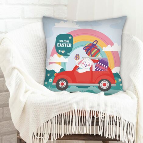 Housse de coussin pour décoration intérieure doux et respirant pour Noël, anniversaire, la Fête des Pères, la Fête des Mères (1/5)