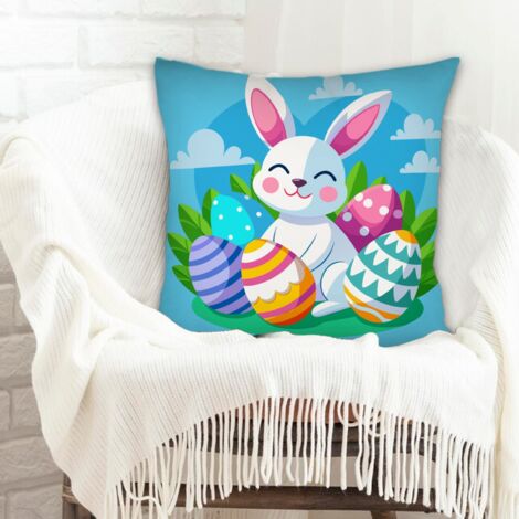 Housse de coussin décorative fermeture à glissière pour anniversaire de mariage la saint-valentin (1/5)