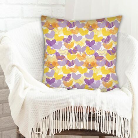 Housse de coussin 45x45 cm carrée lavable en machine pour la Saint-Valentin, la Fête des Mères, la Fête des Pères, l'Action de grâce, Noël (1/5)