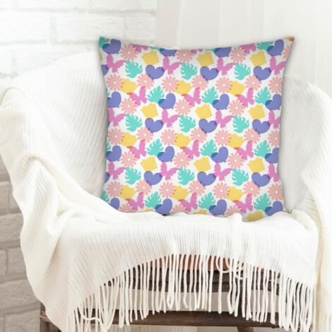 Housse de coussin carrée standard 45x45cm anti-ride pour mariage, anniversaire, la Saint-Valentin, la Fête des Mères (1/5)