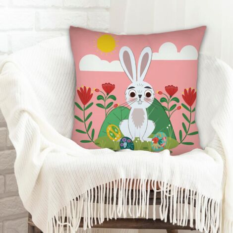 Housse de coussin décorative salon cachée zippée pour canapé ou lit décoration de la saint-valentin (1/5)