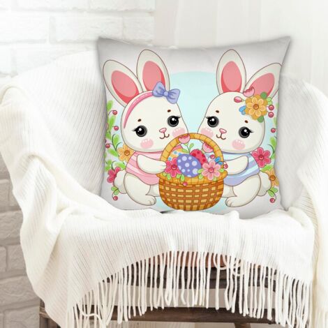 Housse de coussin carrée standard 45x45cm inaltérable pour salon chambre décoration de la saint-valentin (1/5)