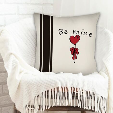 Housse de coussin carréefacile d'entretien pour cadeaux pour petite amie et petit ami (1/5)
