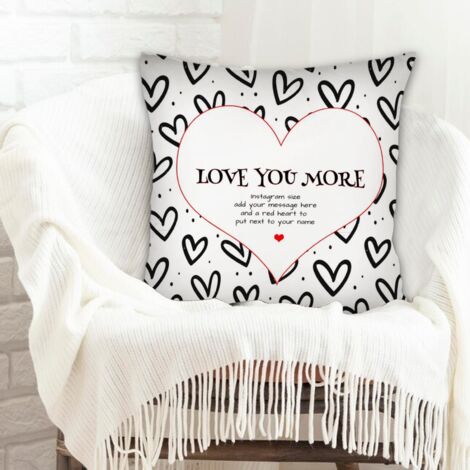 Housses de coussin de décoration incolore pour cadeau de famille pour la Fête des Mères la Fête des Pères anniversaire mariage (1/5)